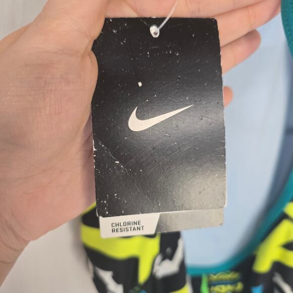 Nike Pow Lingerie Tank One Piece Swimsuit Competitive Multicolor NWT Size 14 - Picture 4 of 9